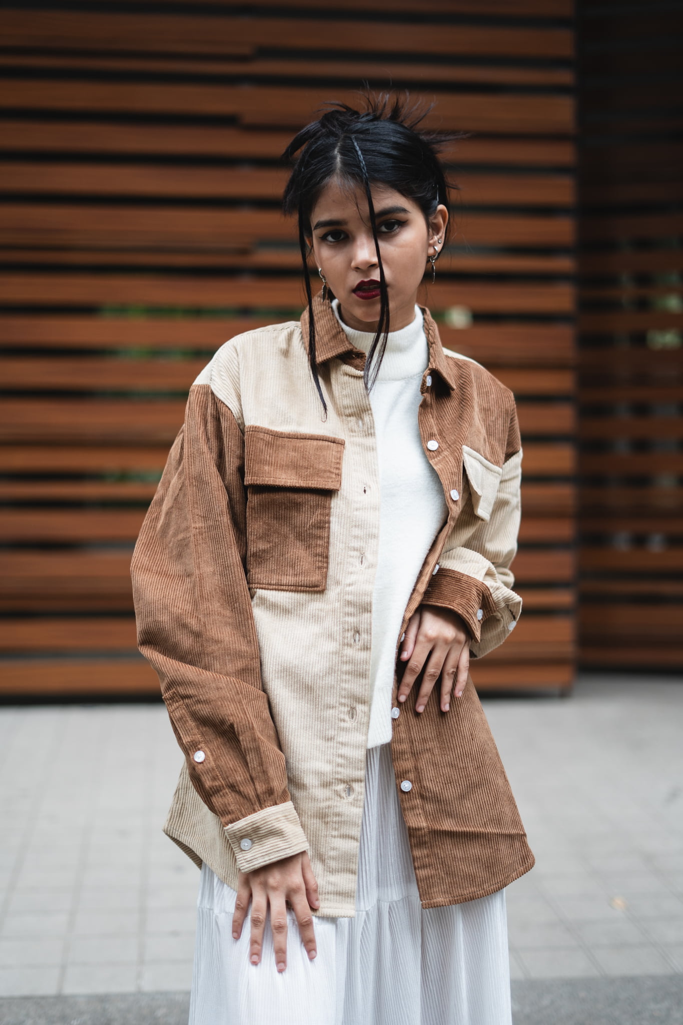 Corduroy Contrast Overshirt