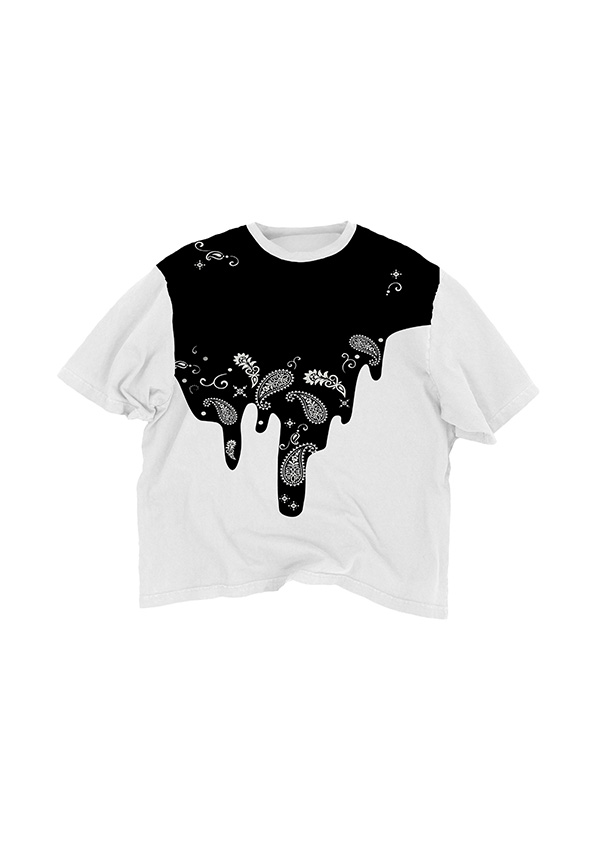 Bandana Melting Tee Black | Drop Shoulder T-shirt
