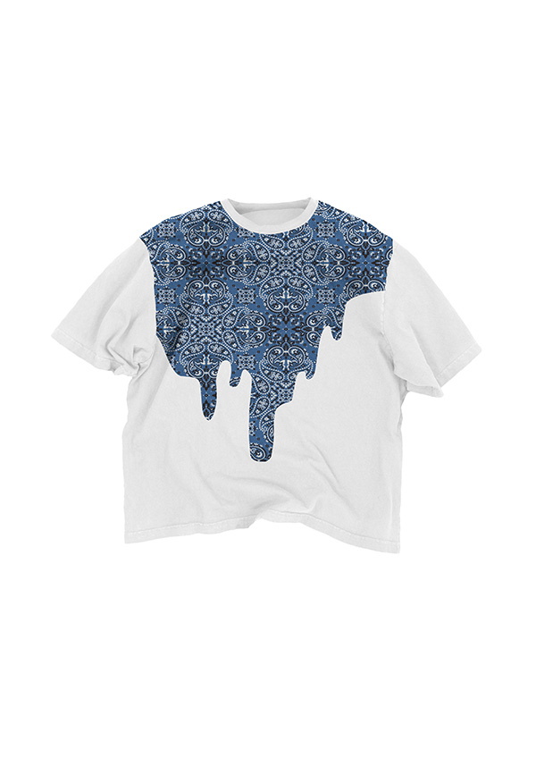 Bandana Melting Tee Blue | Drop Shoulder T-shirt