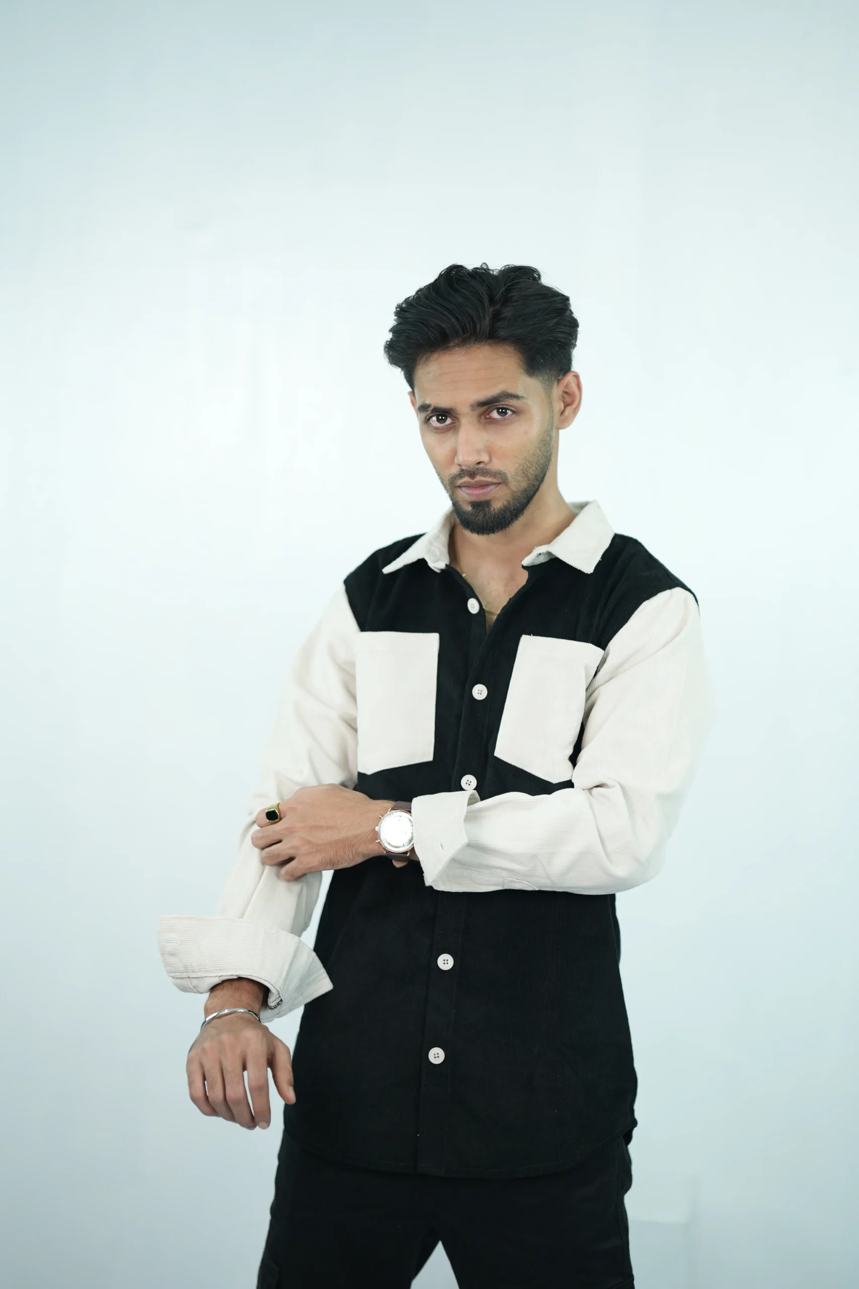 Corduroy Duo Tone Long Sleeve Shirt