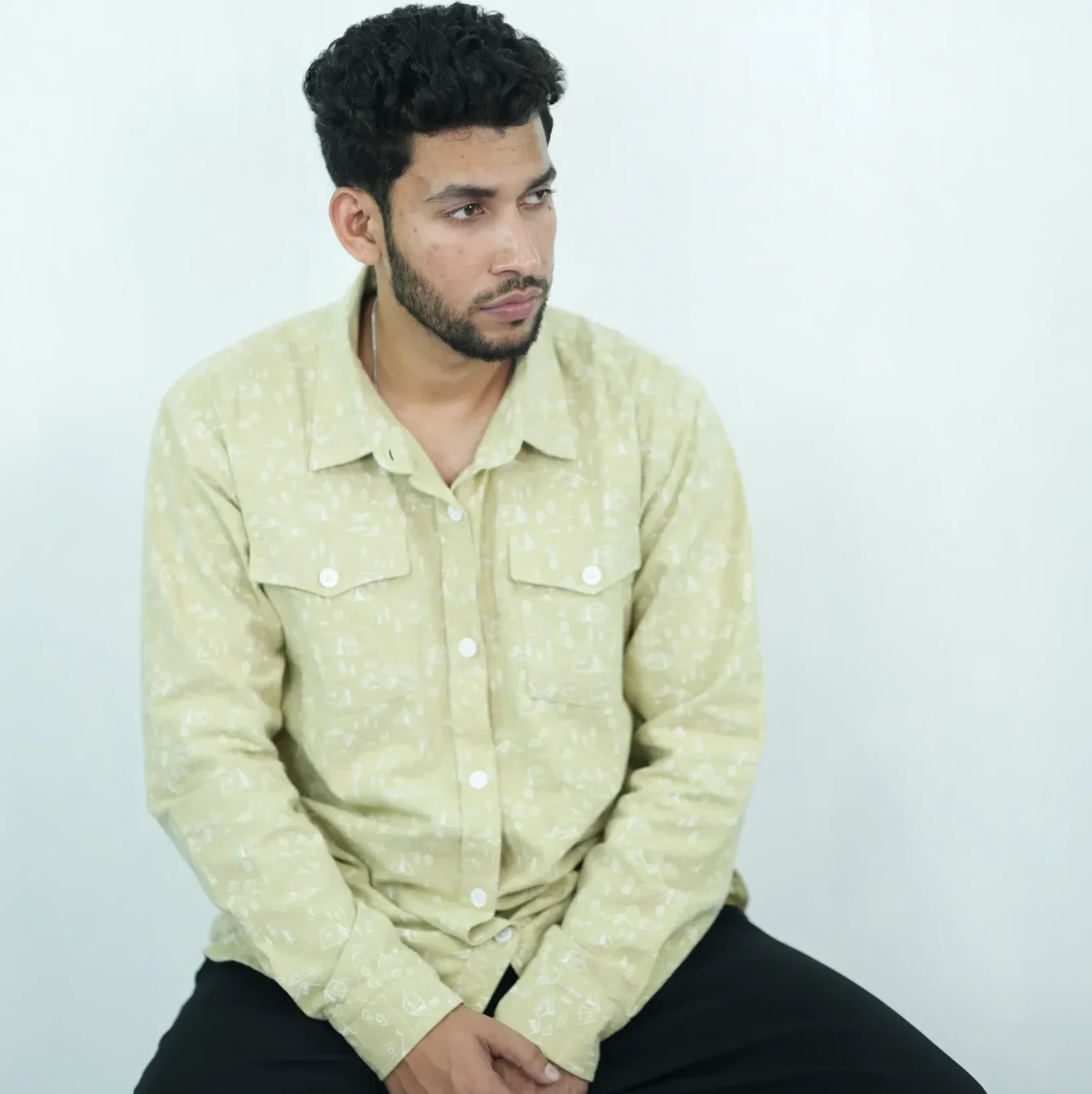 Long Sleeve Camping Printed Flannel Shirt